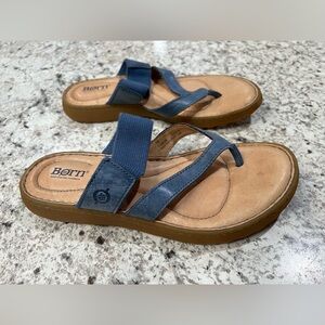 Womens Born Sandals Blue Shoes Size 7